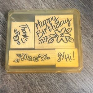 Stampin’ Up! Wooden Rubber Stamp Set with Floral Designs